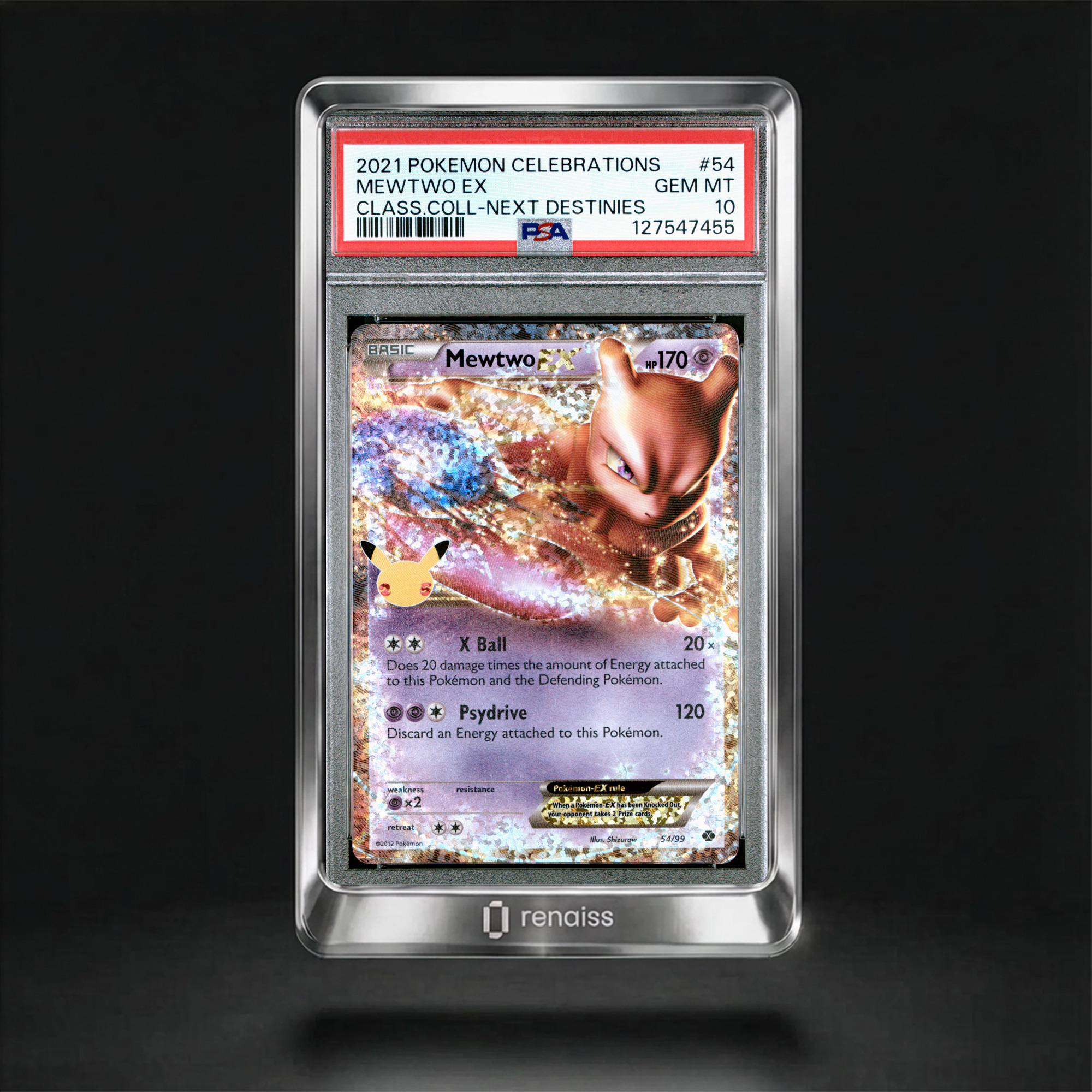 PSA 10 Gem Mint 2021 Pokemon Celebrations Classic Collection 54 Mewtwo Ex